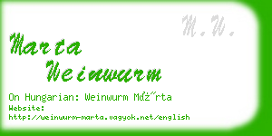 marta weinwurm business card